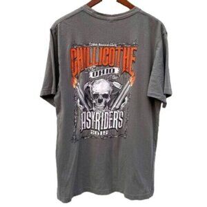 Easyriders Chilligothe 28th Anniversary 2015 Ohio Distressed T Shirt Large